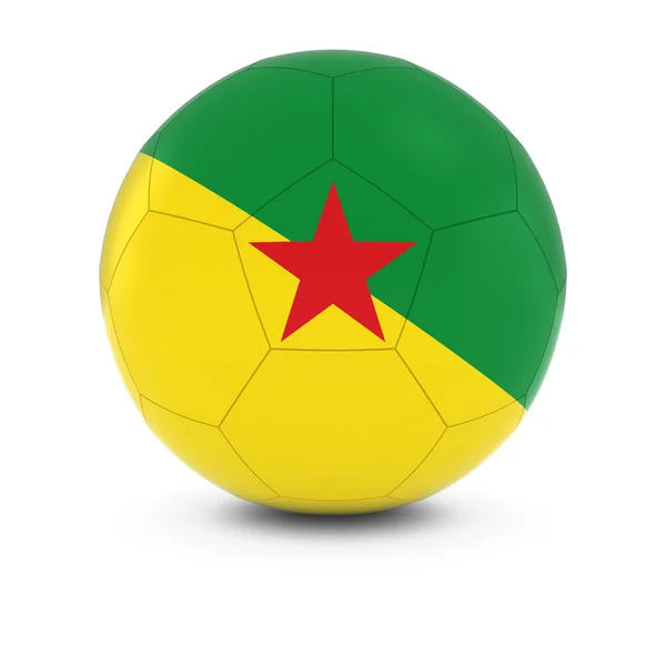 Futebol Francês da Guiana - Bandeira da Guiana Francesa na Bola de Futebol — Fotografia de Stock