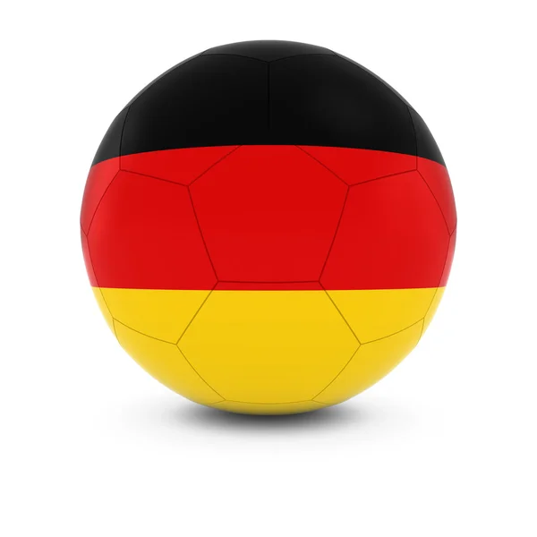 Deutsche fussball - deutsche fahne auf fussball — Stockfoto