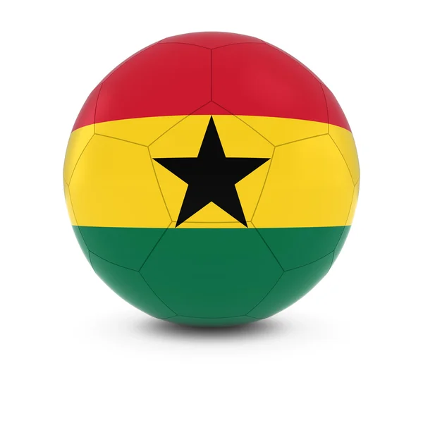 加纳足球-足球球加纳国旗 — 图库照片