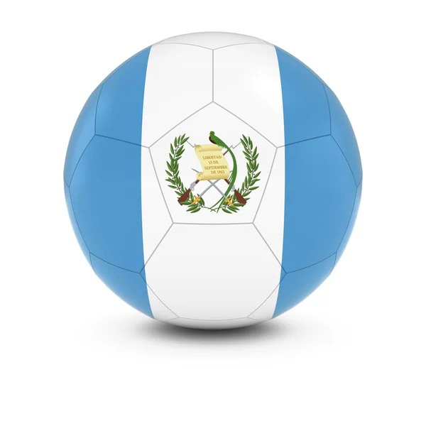 Guatemala fotboll - Guatemalas flagga på fotboll — Stockfoto