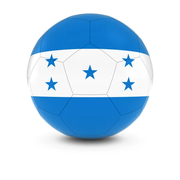 Honduras fotboll - Honduras flagga på fotboll — Stockfoto