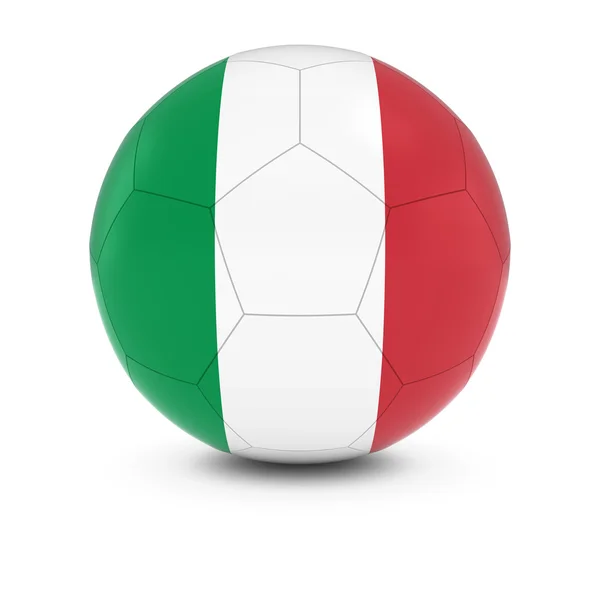 Fotbal Itálie - italské vlajky na fotbalový míč — Stock fotografie