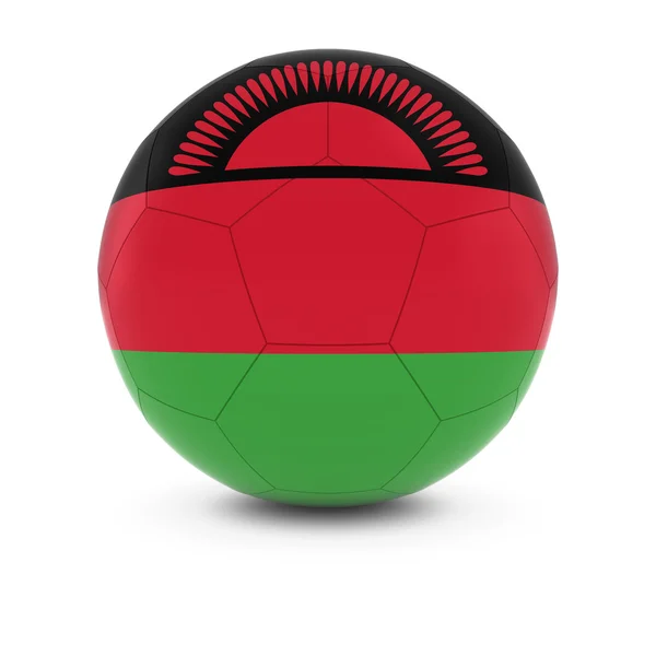 Malawi Football - malawische Flagge auf Fußball — Stockfoto