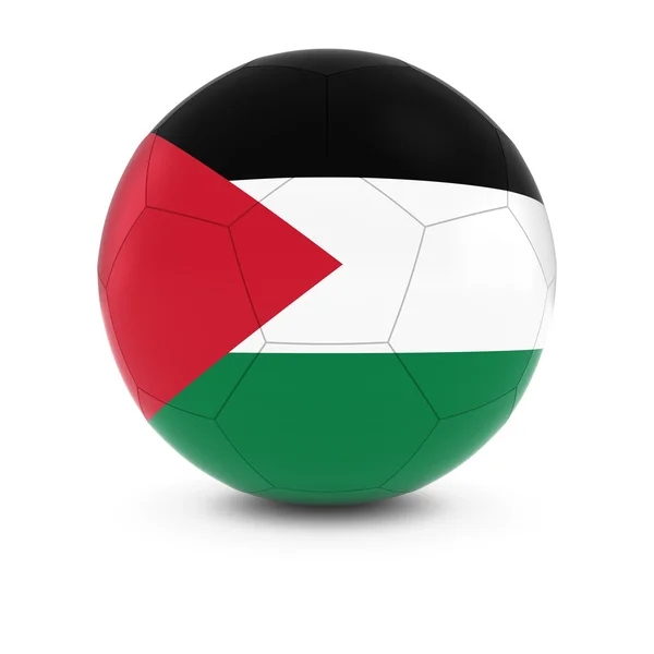 Palestina Fútbol - Bandera de Palestina en la pelota de fútbol — Foto de Stock