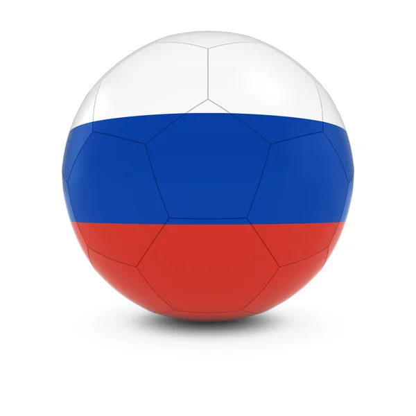 Rusland voetbal - Russische vlag op voetbal — Stockfoto