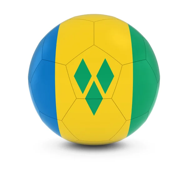 St. Vincent and the Grenadines Football - Vincentian Flag on Soccer Ball — стоковое фото