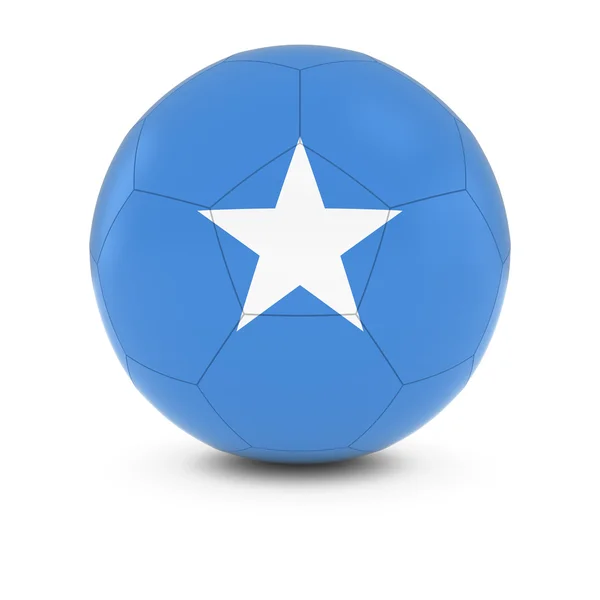 Somalia football - somalische Flagge auf Fußball — Stockfoto