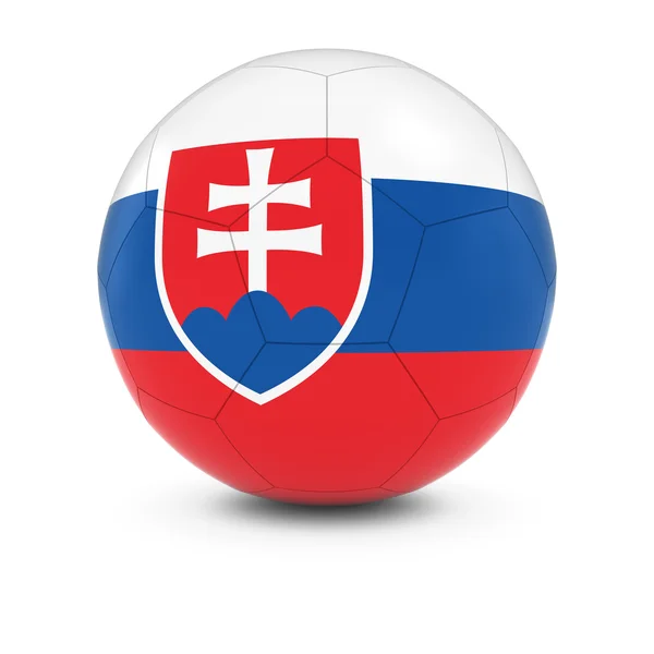 Slovaquie Football - Drapeau slovaque sur le ballon de football — Photo