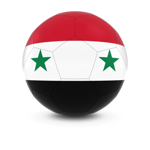 Syria Football - Syrian Flag on Soccer Ball — Stock Photo, Image