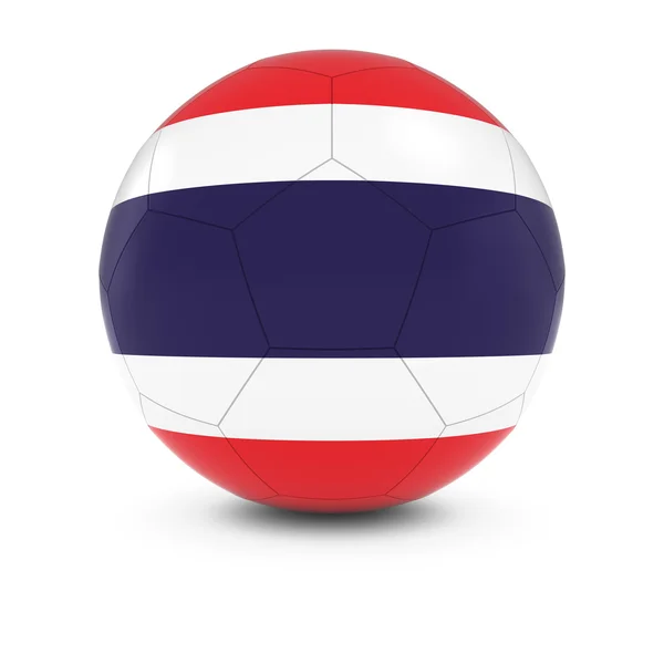 Futebol Tailândia Bandeira tailandesa na bola de futebol — Fotografia de Stock
