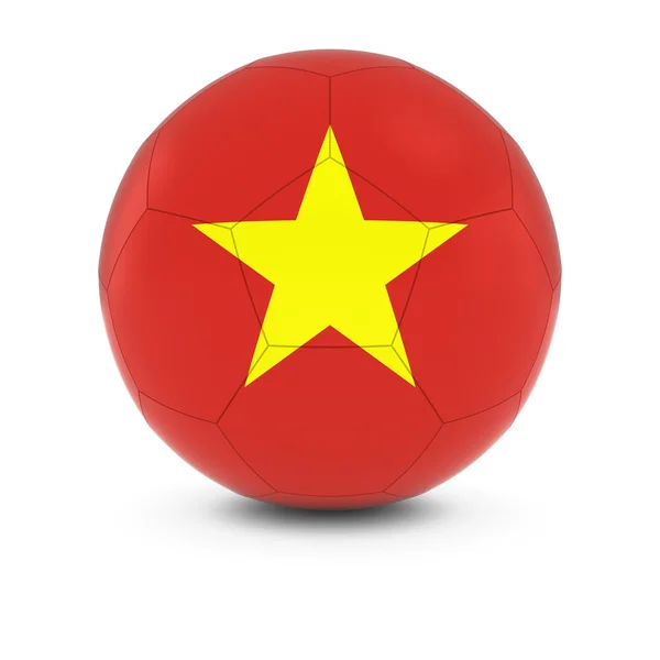 Vietnam Football Drapeau vietnamien sur le ballon de football — Photo