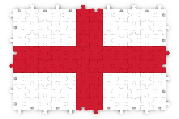 English Flag Jigsaw Puzzle - Flag of England Puzzle Isolated on White