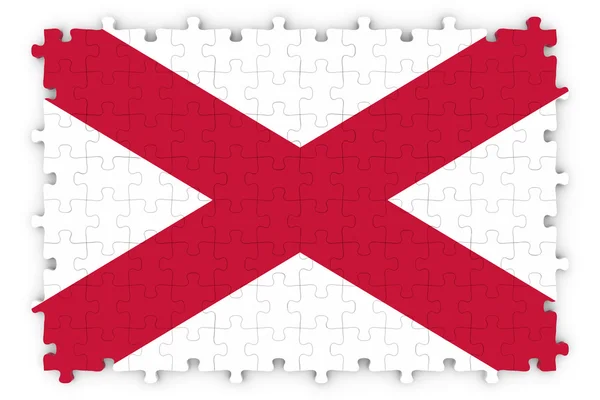 Rompecabezas de la bandera de Irlanda del Norte - Bandera de Irlanda del Norte Puzzle aislado en blanco —  Fotos de Stock