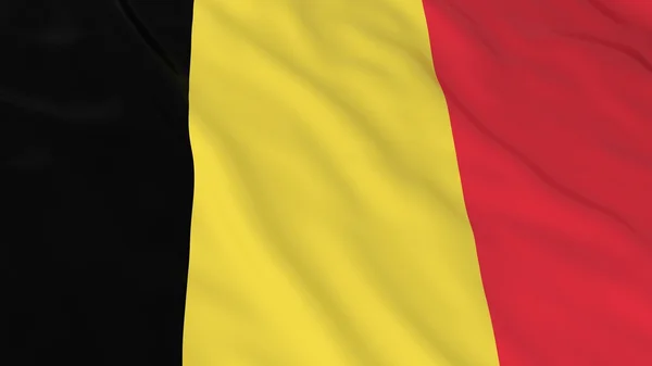 Belgische flagge hd hintergrund - belgische flagge 3d illustration — Stockfoto