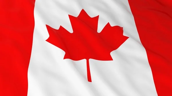 Bandeira Canadense Fundo HD Bandeira do Canadá Ilustração 3D — Fotografia de Stock