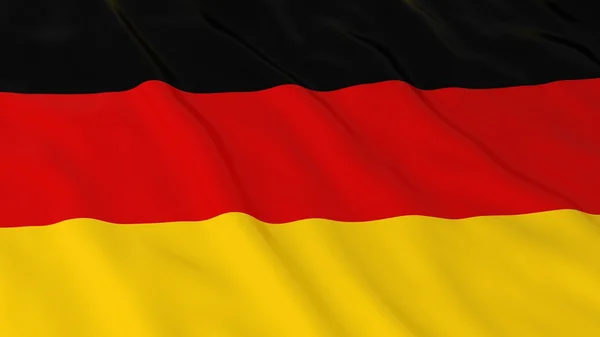 Bandera Alemana Fondo HD - Bandera de Alemania Ilustración 3D — Foto de Stock