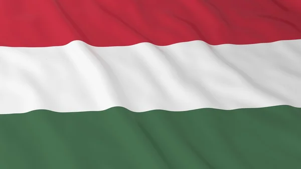 Bandeira Húngara Fundo HD Bandeira da Hungria Ilustração 3D — Fotografia de Stock