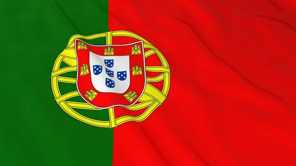 Portugiesische Flagge hd Hintergrund - portugiesische Flagge 3d Illustration — Stockfoto