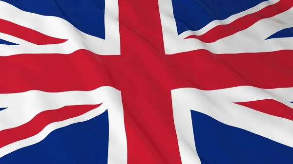 Fondo de la bandera británica HD - Bandera del Reino Unido Ilustración 3D — Foto de Stock