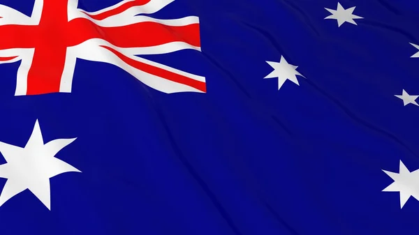 Australský praporek HD Background-vlajka Austrálie 3D ilustrace — Stock fotografie
