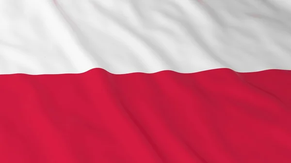 Polnische Flagge hd Hintergrund - Flagge von Polen 3D-Illustration — Stockfoto