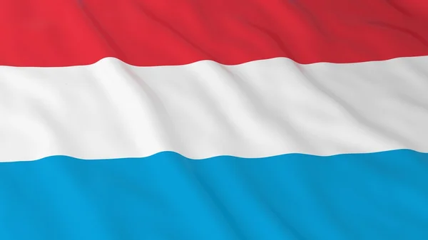 Luxembourg Flag HD Background - Bendera Luksemburg 3D Illustration — Stok Foto