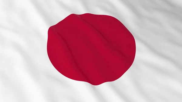 Japanska flaggan Hd bakgrund - flagga Japan 3d Illustration — Stockfoto