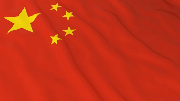 Bandiera cinese HD sfondo - Bandiera della Cina Illustrazione 3D — Foto Stock