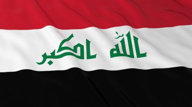 Irak bayrağı Hd arka plan - Irak bayrak 3d çizim
