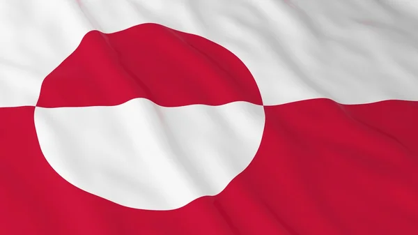 Grönländsk flagg Hd bakgrund - flagga på Grönland 3d Illustration — Stockfoto