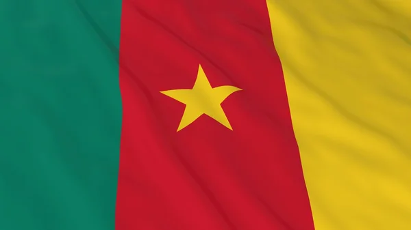 Kamerun Flagge hd Hintergrund - Kamerun Flagge 3D Illustration — Stockfoto