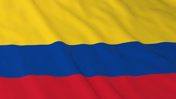 Fondo de la bandera colombiana HD - Bandera de Colombia Ilustración 3D — Foto de Stock