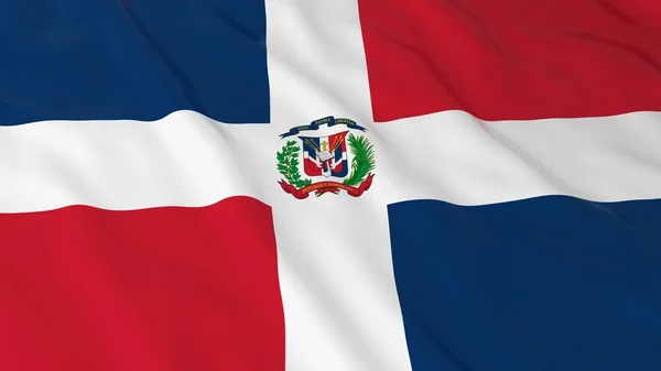 Dominican Flag HD Background - Flag of the Dominican Republic 3D Illustration — Stock Photo, Image
