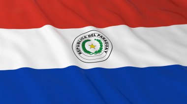 Paraguaylı bayrak Hd arka plan - Paraguay bayrak 3d çizim