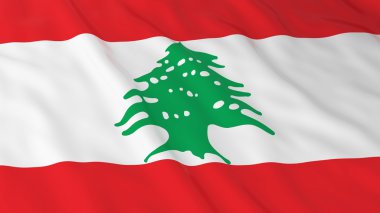 Lübnan Bayrağı Hd arka plan - Lübnan bayrak 3d çizim