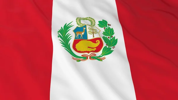 Fondo HD Bandera Peruana - Bandera de Perú Ilustración 3D —  Fotos de Stock