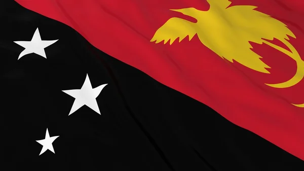 Papuanska flagga Hd bakgrund - flagga i Papua Nya Guinea 3d Illustration — Stockfoto