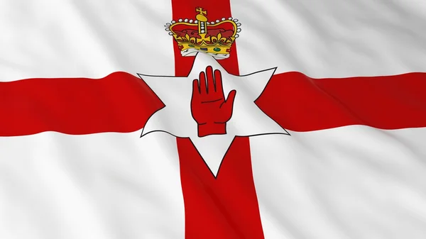 Nordirische Ulster Flagge hd Hintergrund - Ulster Flagge von Nordirland 3D-Illustration — Stockfoto