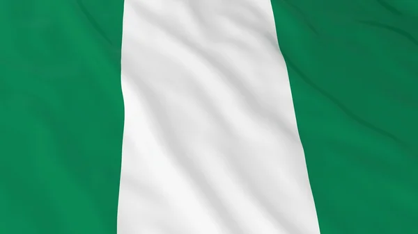 Nigerian Flag HD Background - Flag of Nigeria 3D Illustration — Stock Photo, Image