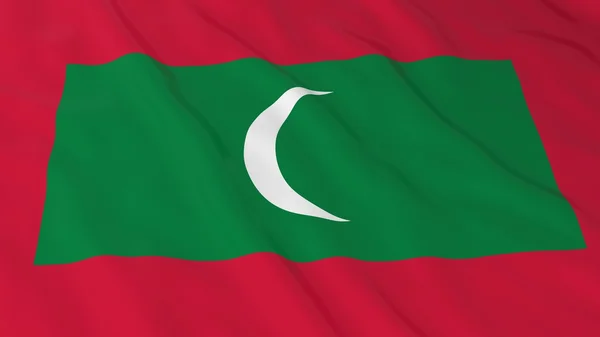 Maldiven vlag Hd achtergrond - vlag van de Maldiven 3d illustratie — Stockfoto