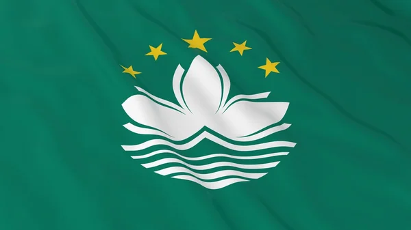 Bandera de Macao Fondo HD - Bandera de Macao Ilustración 3D —  Fotos de Stock