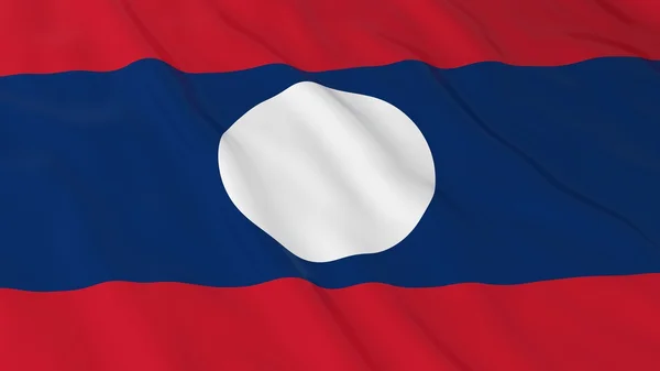 Laotiaanse vlag Hd achtergrond - vlag van Laos 3d illustratie — Stockfoto