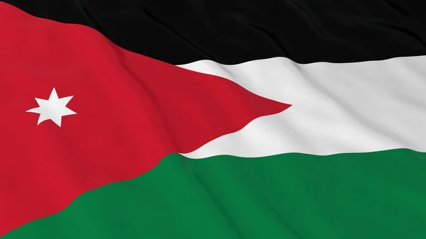 Jordaanse vlag Hd achtergrond - vlag van Jordanië 3d illustratie — Stockfoto