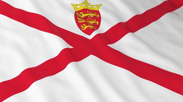 海峡群岛旗高清背景-国旗的泽西岛 3d 图 — 图库照片