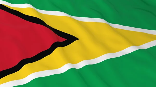 Guyanese Flag HD Background - Flag of Guyana 3D Illustration — Stock Photo, Image