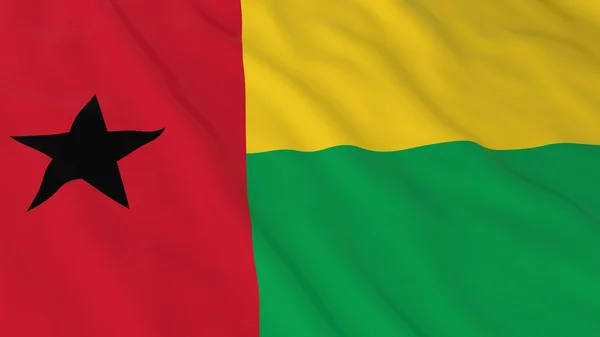 Bandeira Bissau-Guiné Fundo HD - Bandeira da Guiné-Bissau Ilustração 3D — Fotografia de Stock