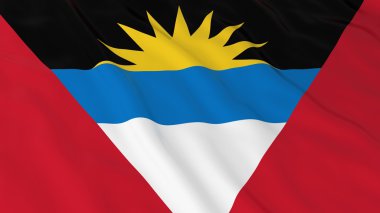 Antiguan ve Barbudan Hd arka plan - Antigua ve Barbuda 3d çizim bayrağı bayrak