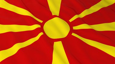 Makedon bayrak Hd arka plan - bayrak Makedonya 3d çizim