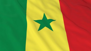 Senegalli bayrak Hd arka plan - Senegal bayrak 3d çizim