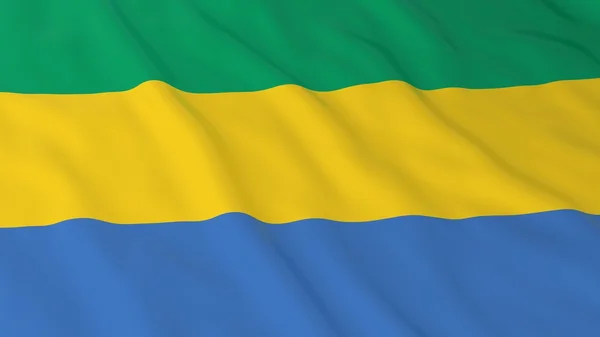 Gabonese Flag HD Background - Flag of Gabon 3D Illustration — Stock Photo, Image